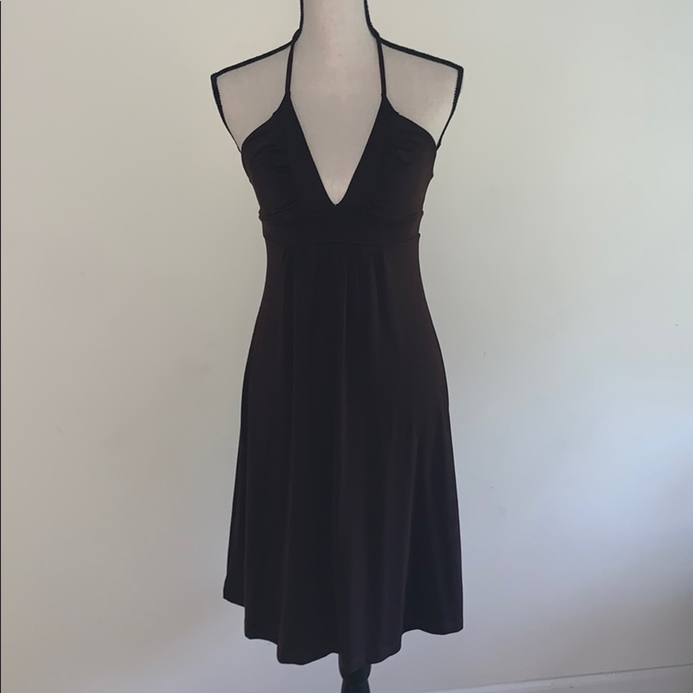 Susana Monaco Brown Halter Top Dress
